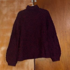 Victoria, Victoria Beckham Red and Black Knit Sweater